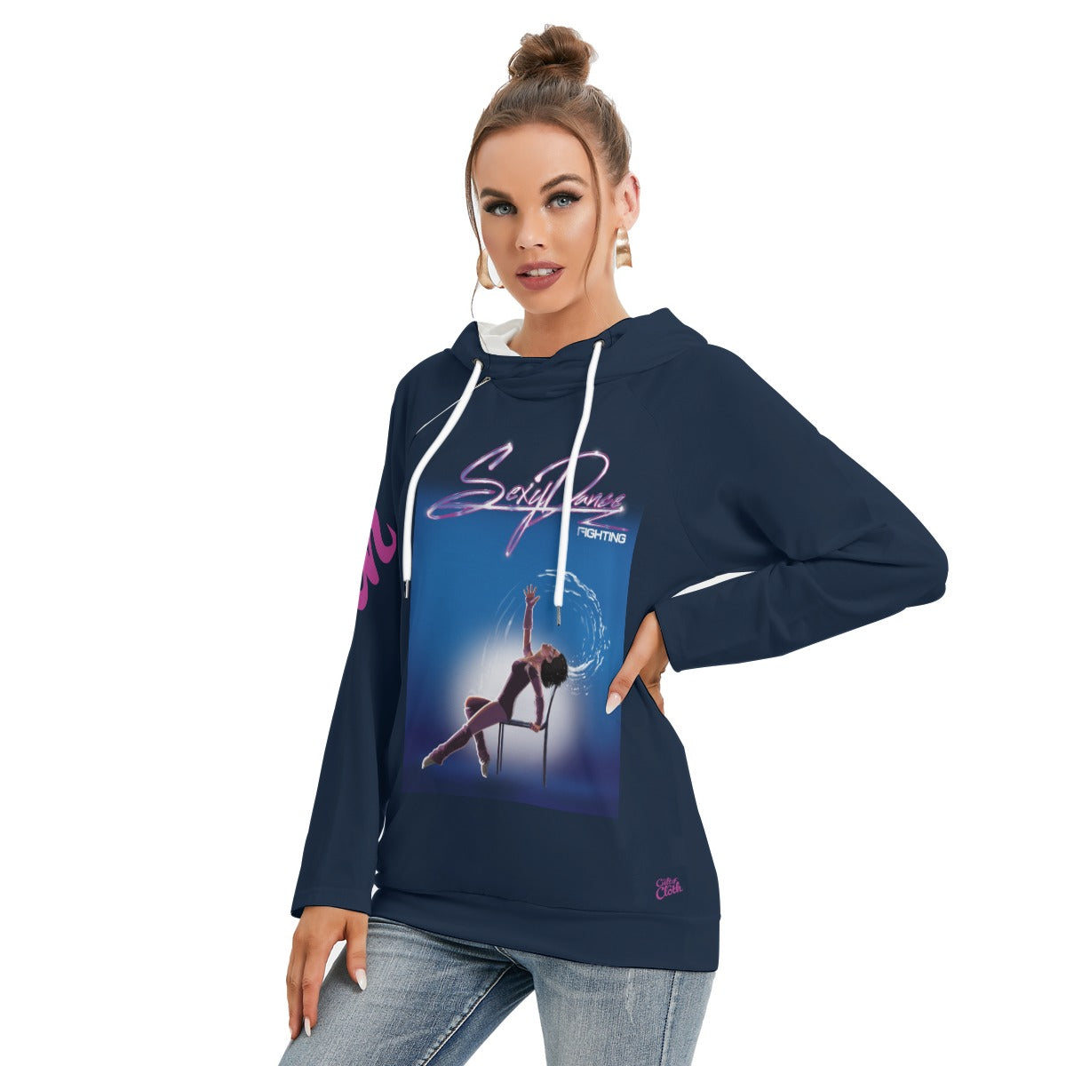 Sexy Dance Fighting Women's Hoodie With Double Hood