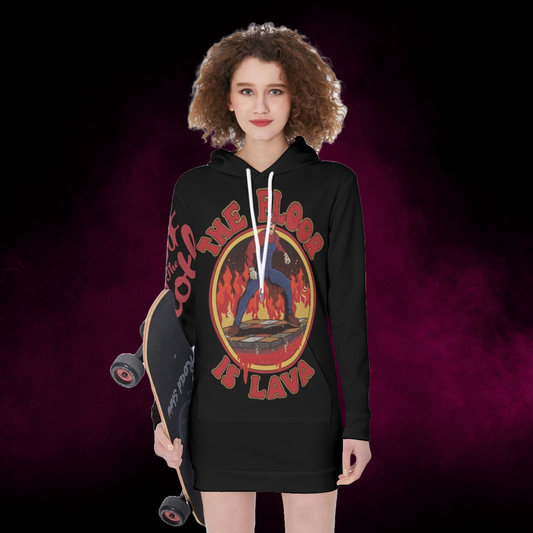 Floor is Lava Women’s Hoodie Dress