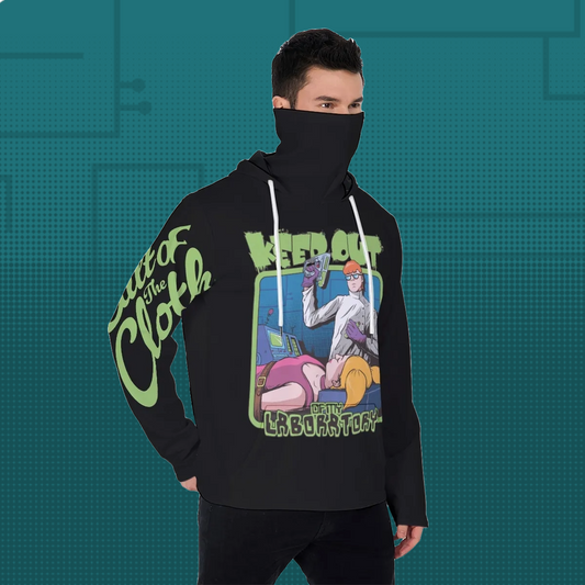 Beware The Lab Men's Pullover Hoodie With Mask