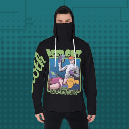 Beware The Lab Men's Pullover Hoodie With Mask