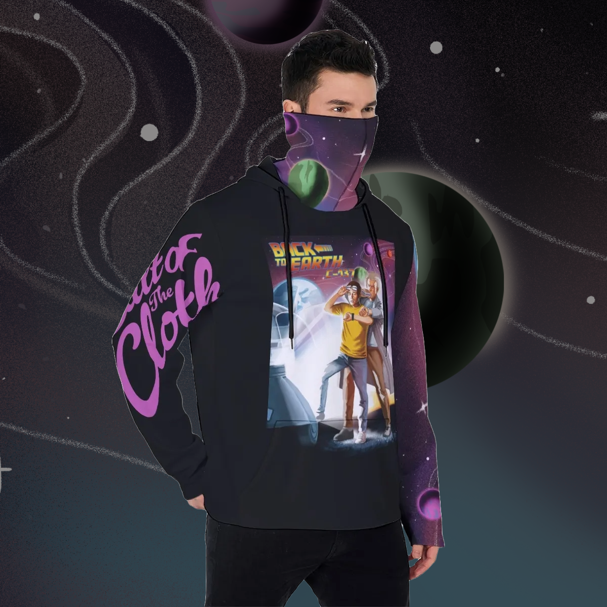 Lost in Squanch Men's Pullover Hoodie With Mask